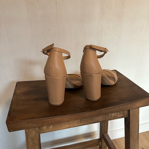 Nude Chunky Heels - Picture 3 of 5